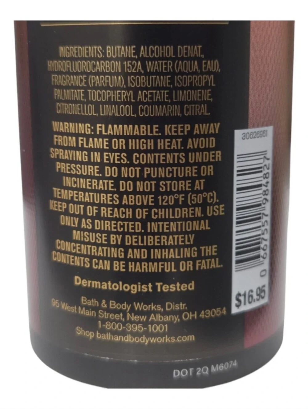 Bath & Body Works Men's Mahogany Teakwood Body Spray